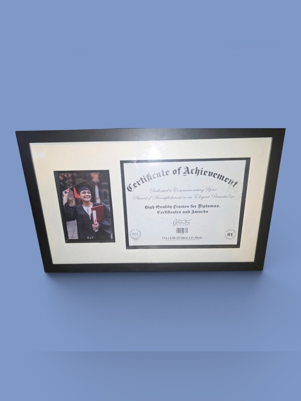 Graduation And Diploma Frame Black and White Double Mat
